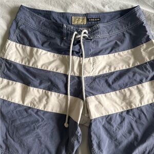 J Crew Board Shorts The Original Longboard Blue White Swim